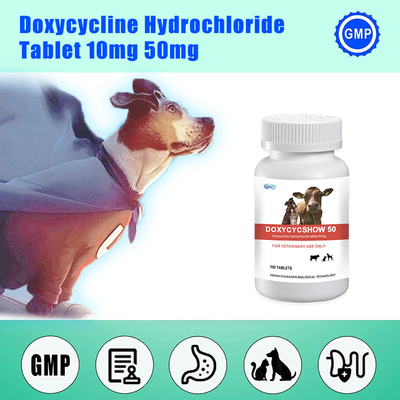 Medicina veterinária da tabuleta 50mg da taça do Hcl do Doxycycline para o animal de estimação